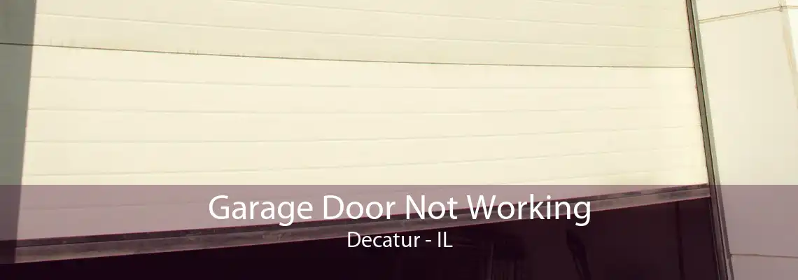 Garage Door Not Working Decatur - IL