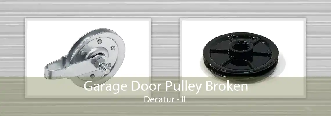 Garage Door Pulley Broken Decatur - IL