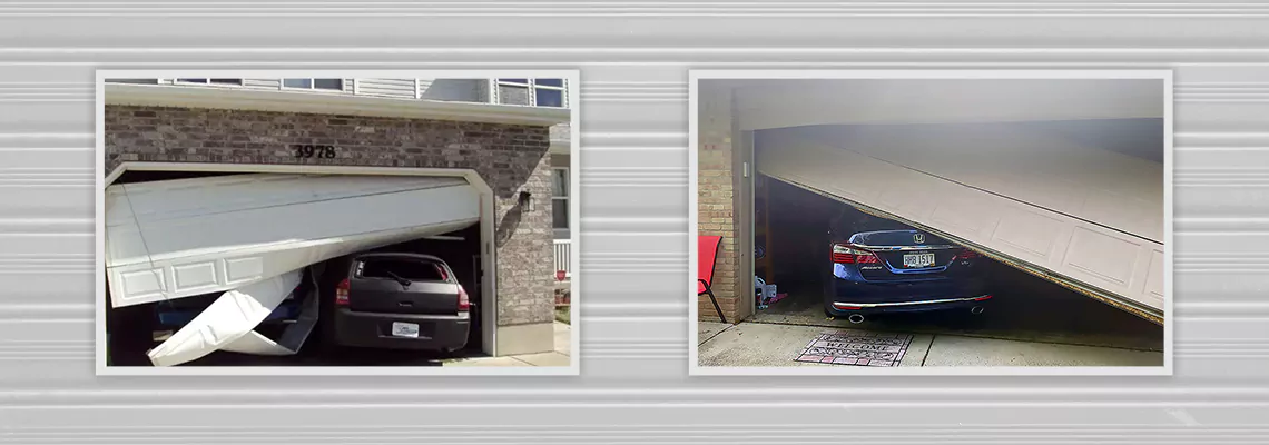 Repair Commercial Garage Door Got Hit By A Car in Decatur, Illinois